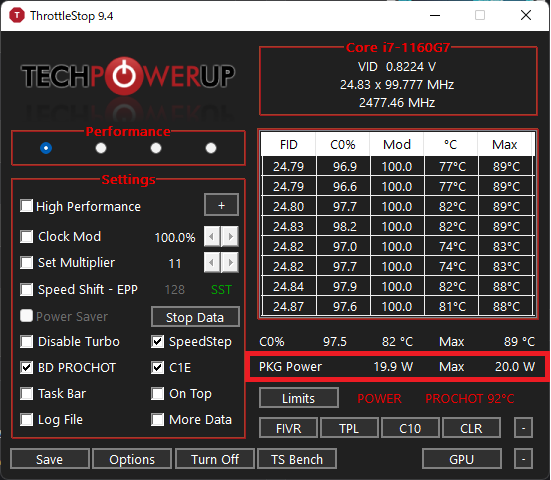 ThrottleStop 9.4 PowerLimit 解除する方法